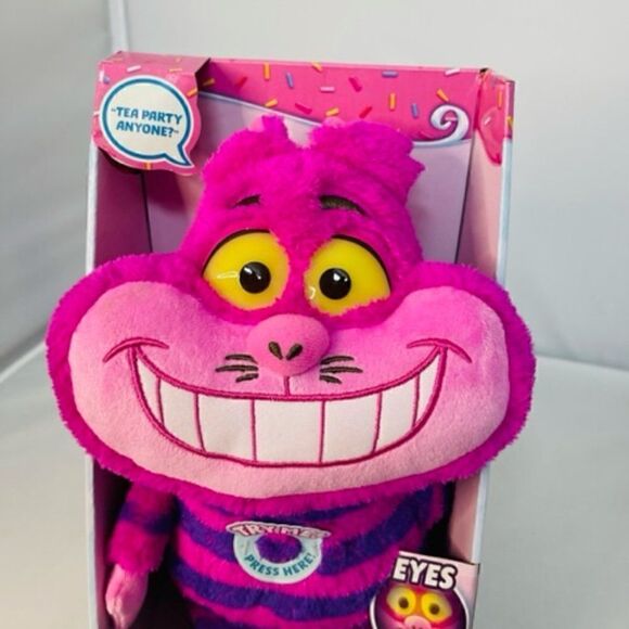 Disney Junior Alice’s Wonderland Bakery Chat & Glow Cheshire Cat Soft Plush 12in - Picture 5 of 6